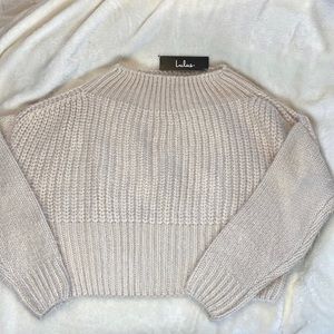 Lulus Light Blush Pink Off the Shoulder Sweater